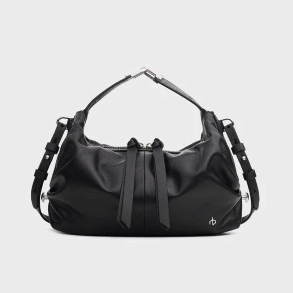 New Rag & Bone Black Leather Top Handle Convertible Crossbody Bag - Picture 6 of 15